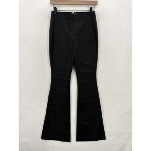 Anthropologie Essential Flare Pants Womens 0 Black Lyocell Blend Dressy Boho Y2K